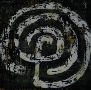 Skein, encaoustic on board, 9%22x9%22